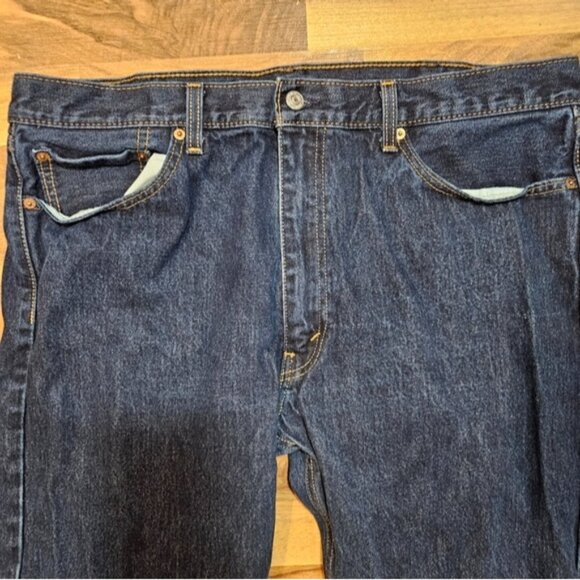 Levi's 505 Regular Fit Jeans Men's 40x32 Dark Wash Straight Leg Denim USA - Picture 6 of 11